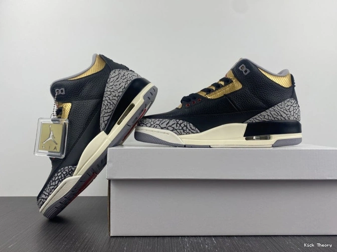 Kicked Out Shoe Store CK9246-067 Gold Jordan WMNS 3 Black Air 0813